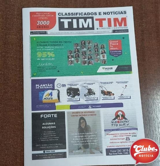 Classificados Tim Tim comemora a edição de número 3 mil | Clube Noticia ...